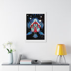 Vibrant Framed Vertical Poster - Unique Geometric Art for Home Decor - Perfect Gift for Art Lovers