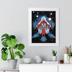 Vibrant Framed Vertical Poster - Unique Geometric Art for Home Decor - Perfect Gift for Art Lovers