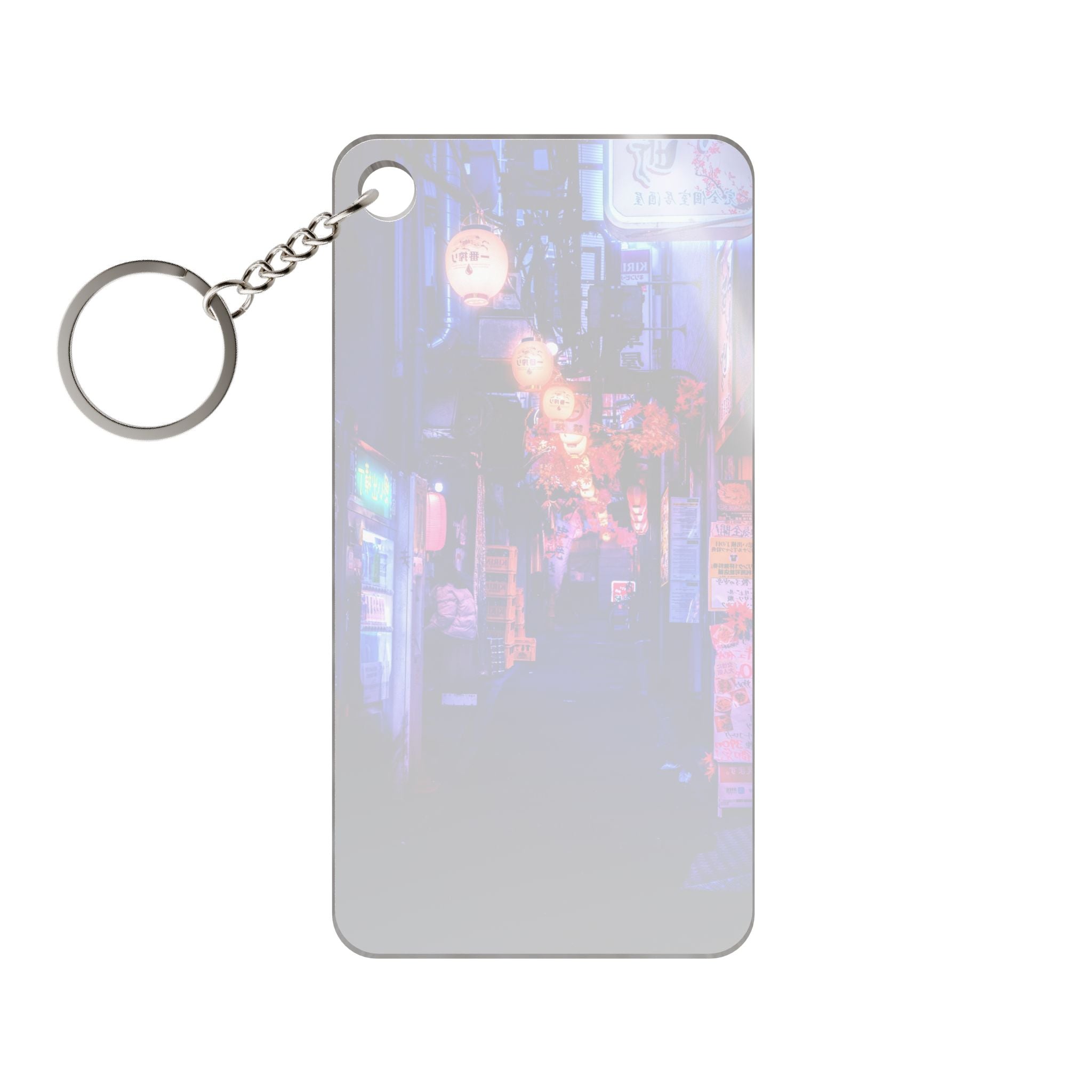 Japanese City Punk FX Keychain - Neon Alley Acrylic Charm