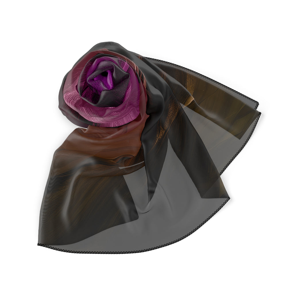 Moody Plum Ink Scarf - Dark Academia Purple Art Shawl