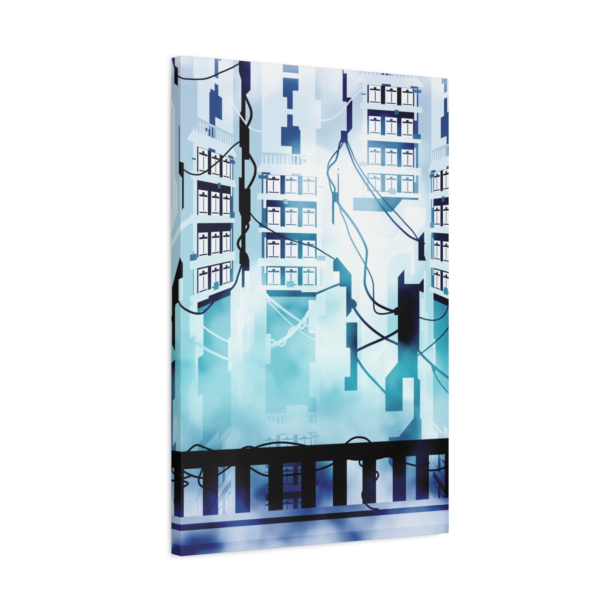 Memory Chamber Canvas Wall Art - Futuristic Sci-Fi Interior Decor