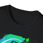 Grunge Paint Blast Astronaut Graphic Tee - Splatter Space Shirt
