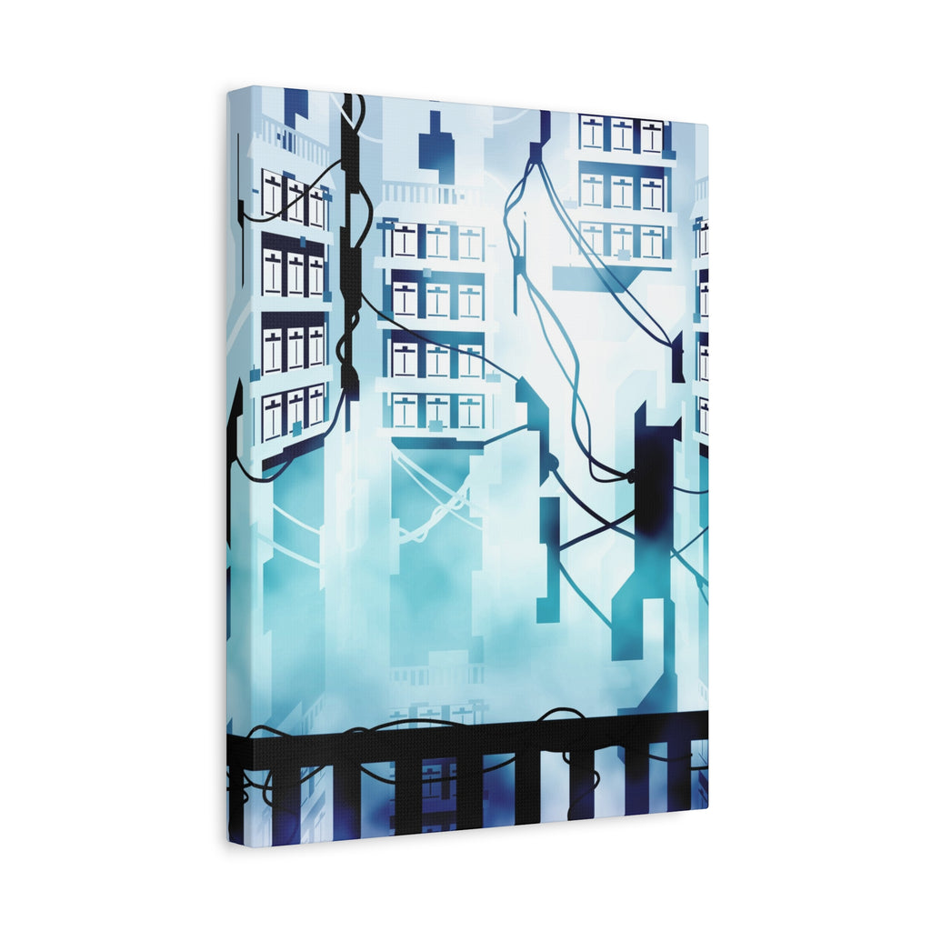Memory Chamber Canvas Wall Art - Futuristic Sci-Fi Interior Decor