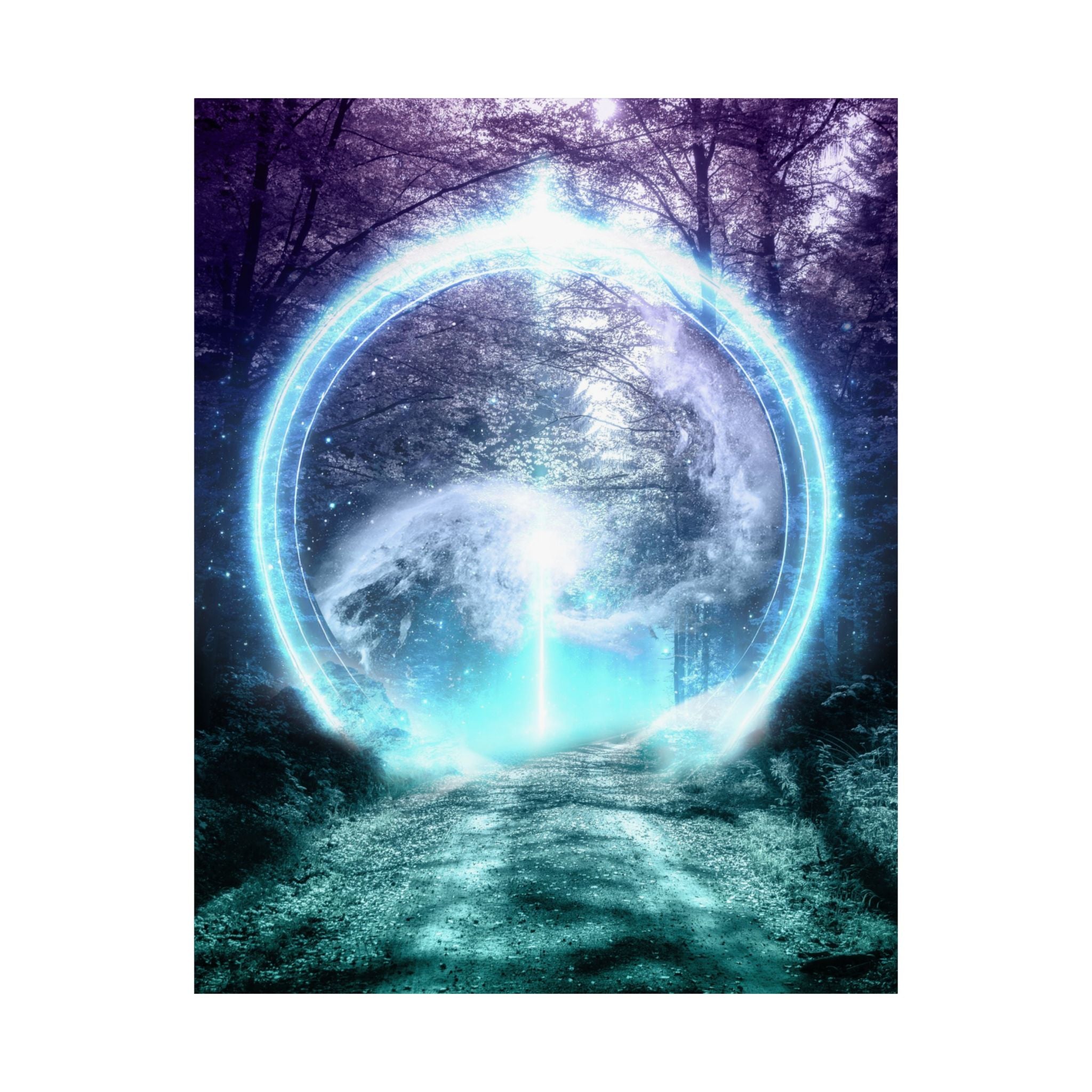 Lost Forest Magic Portal Poster Print - Mystical Fantasy Art
