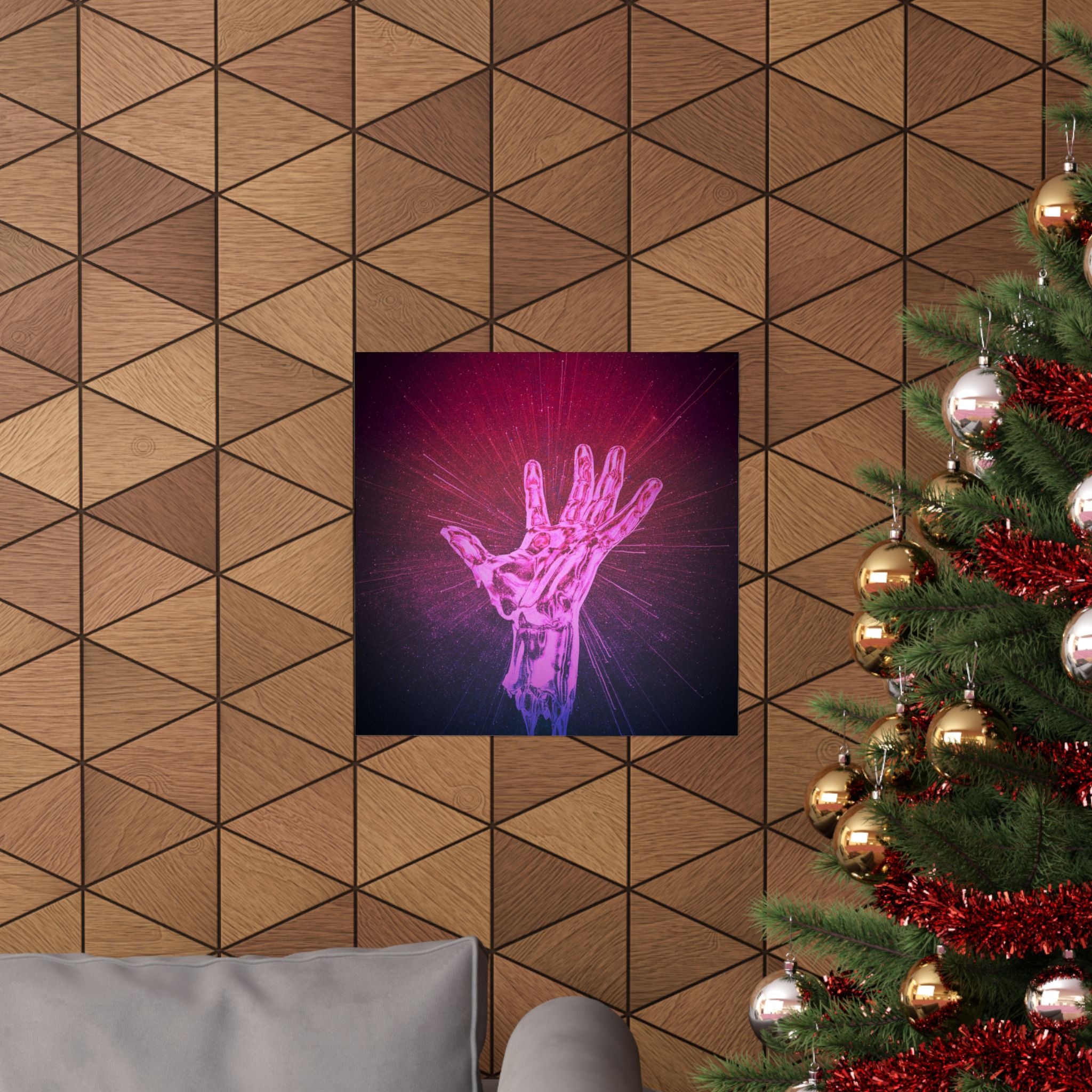 Hand of the Stars Poster Print - Celestial Cosmic Art