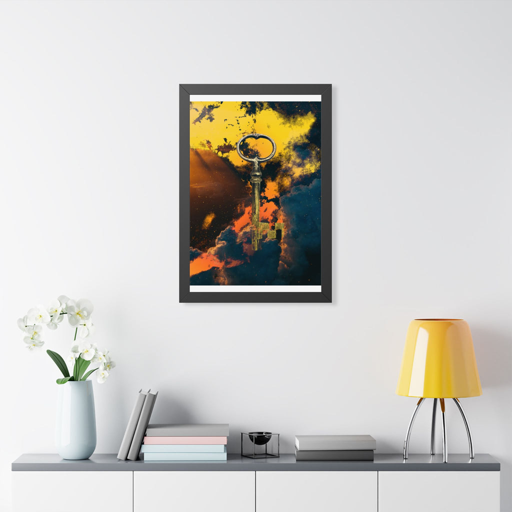 Key To The Kingdom Framed Poster - Fantasy Mysterious Wall Art