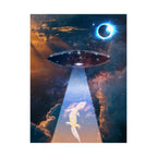 Space Lizards Poster - Lizard Ufo Art Print