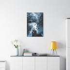 Frozen Forest Canvas Wall Art - Winter Wonderland Nature Decor