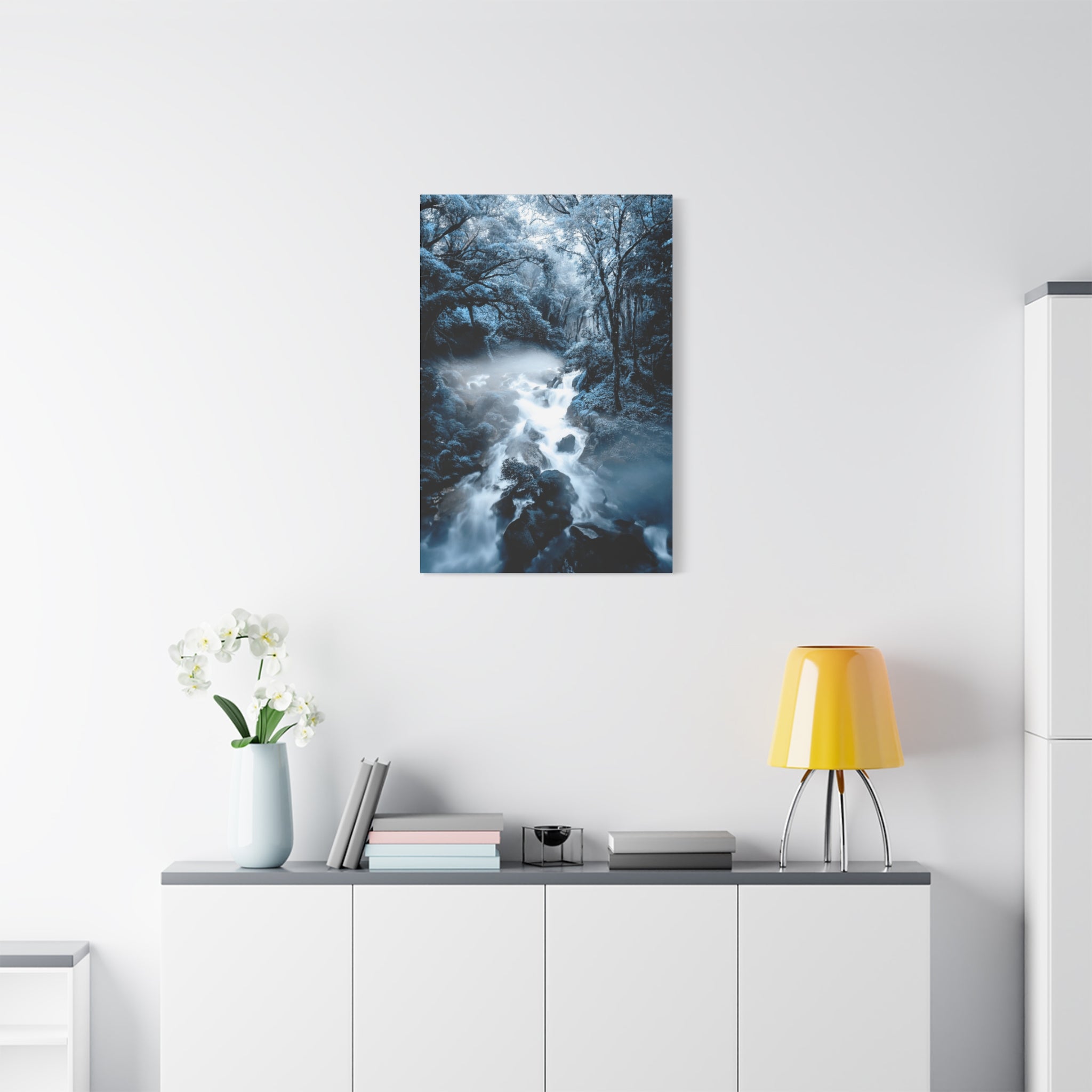 Frozen Forest Canvas Wall Art - Winter Wonderland Nature Decor