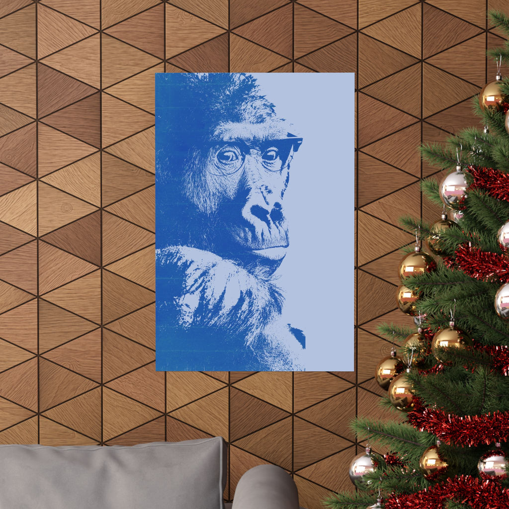 Educated Gorilla Poster - Abstract Primate Art Print