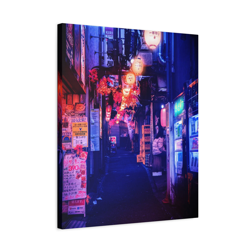 Japanese City Punk FX Canvas Wall Art - Cyberpunk Street Decor