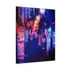 Japanese City Punk FX Canvas Wall Art - Cyberpunk Street Decor