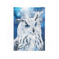 Frost Owl Tapestry - Winter Woodland Bird Wall Hanging