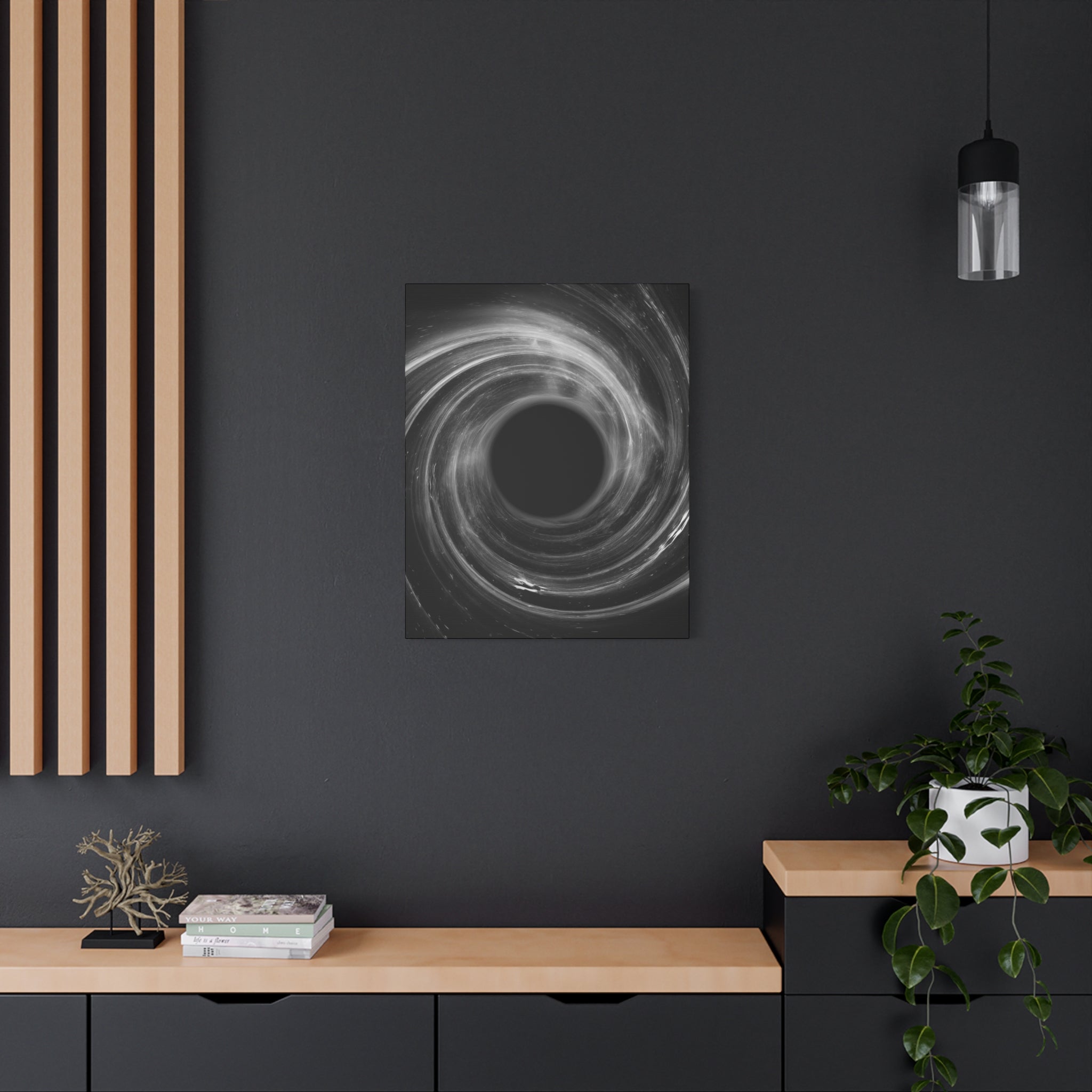 Black Hole Canvas Wall Art - Cosmic Universe Decor