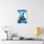 Robot Man Canvas Wall Art - Cyberpunk Android Dystopian Decor