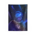 Figure in Space Tapestry - Cosmic Silhouette Wall Hanging