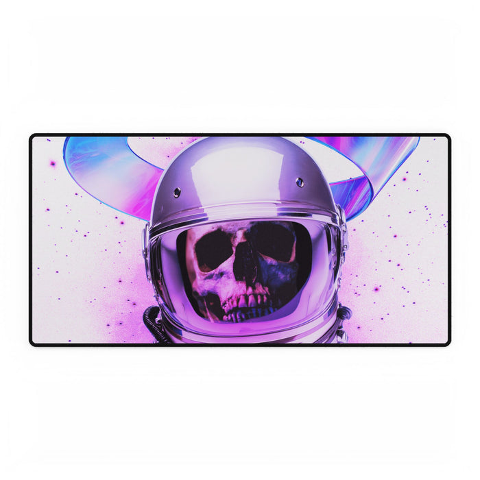 Astronaut Skeleton Skull Mouse Pad - Neon Space Skull Desk Mat