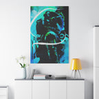 Grunge Space Man Canvas Art - Urban Graffiti Astronaut Decor