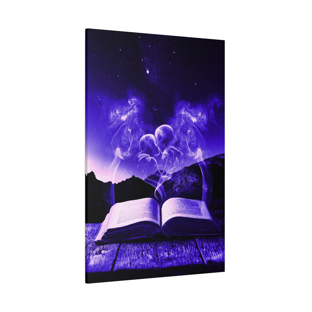 Magic Book Love Spell Canvas Wall Art - Witchy Fantasy Decor
