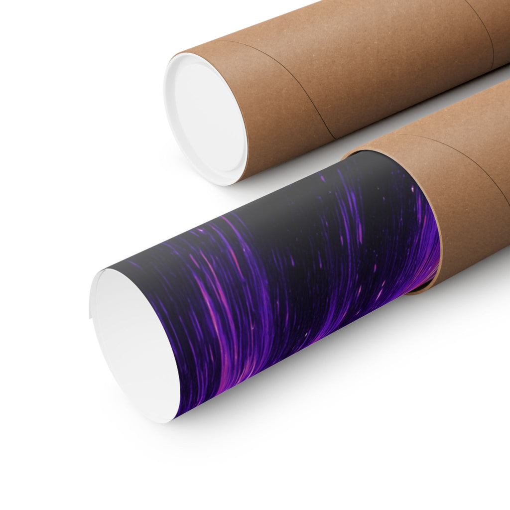 Purple Pink Wormhole Poster Print - Cosmic Vortex Art