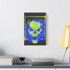 Skull of Mental Fire Canvas Wall Art - Psychedelic Gothic Decor