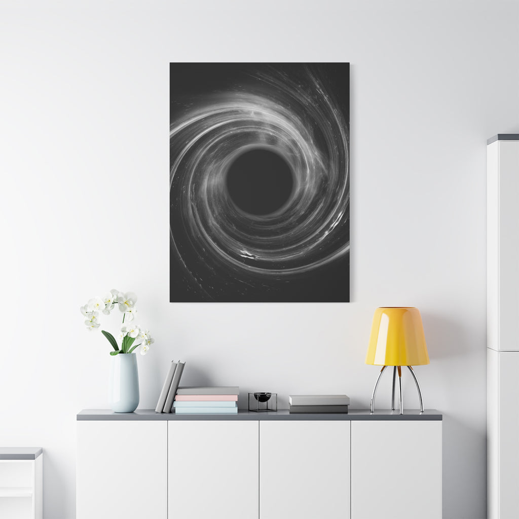 Black Hole Deep Space Canvas Art - Galaxy Vortex Wall Decor