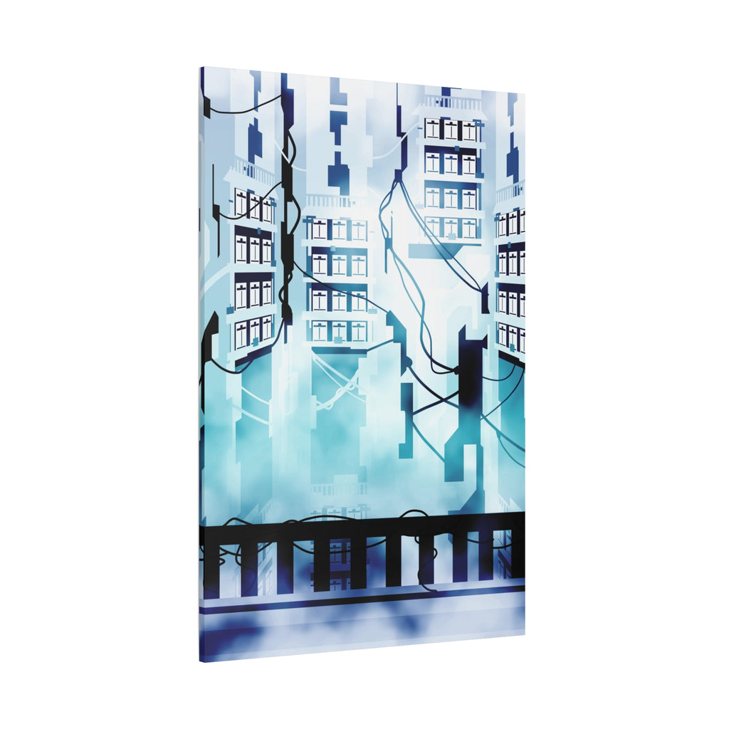 Memory Chamber Canvas Wall Art - Futuristic Sci-Fi Interior Decor