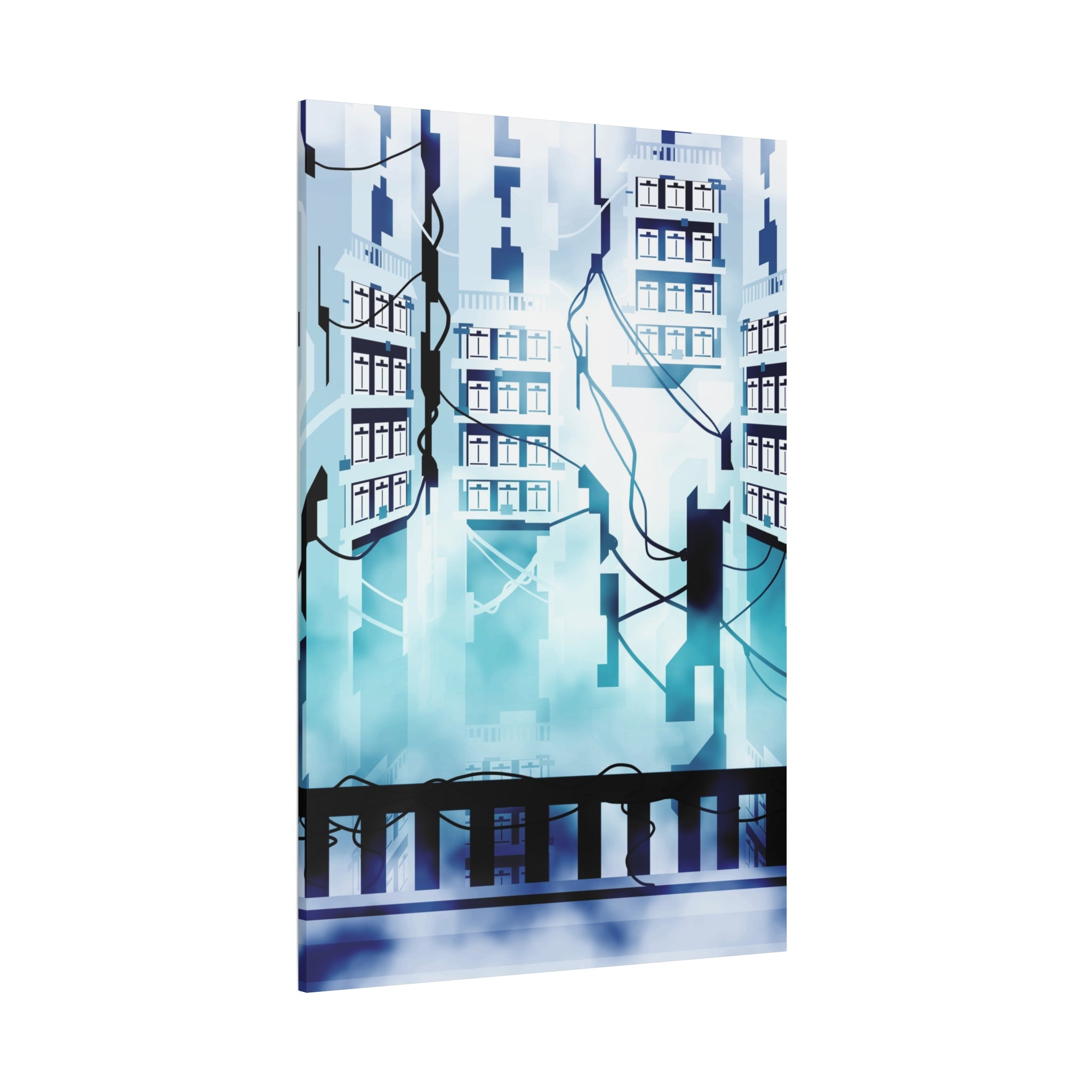 Memory Chamber Canvas Wall Art - Futuristic Sci-Fi Interior Decor