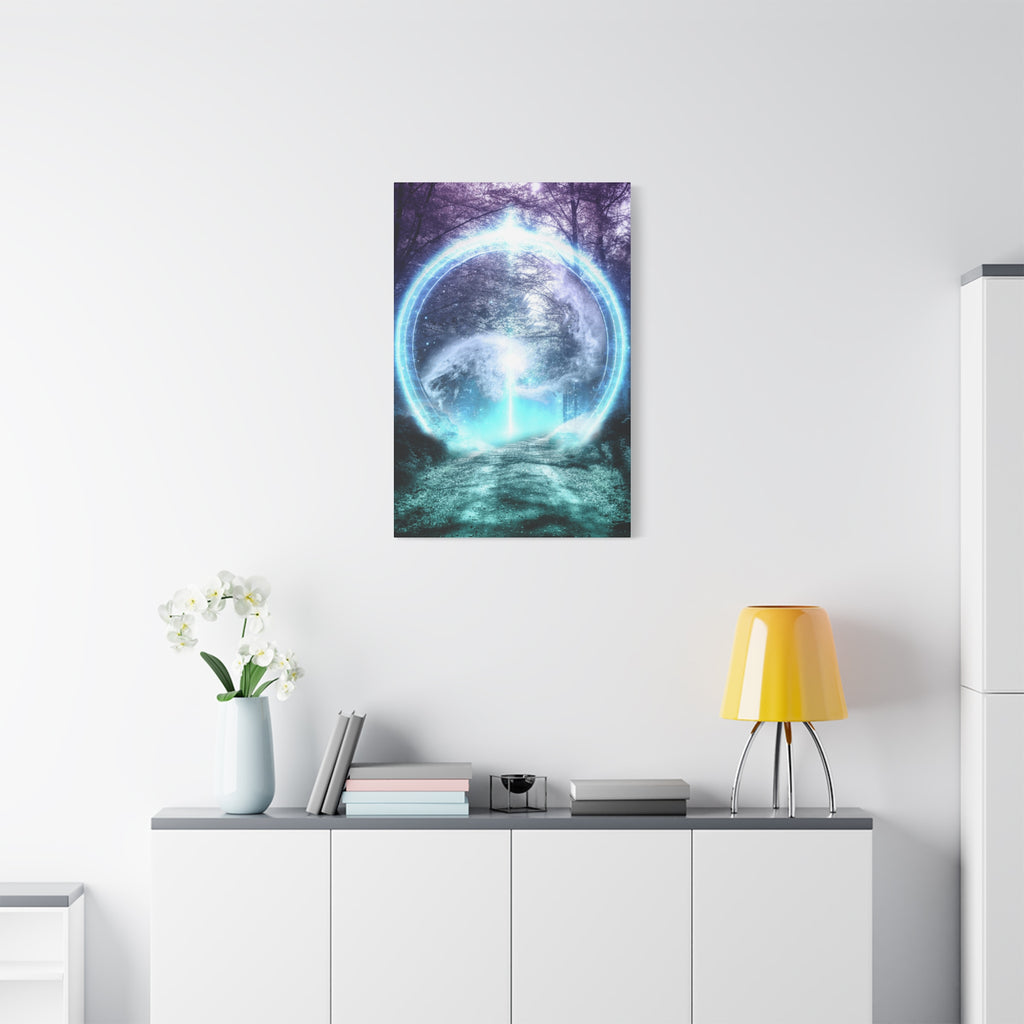 Lost Forest Magic Portal Canvas Wall Art - Mystical Fantasy Forest Decor