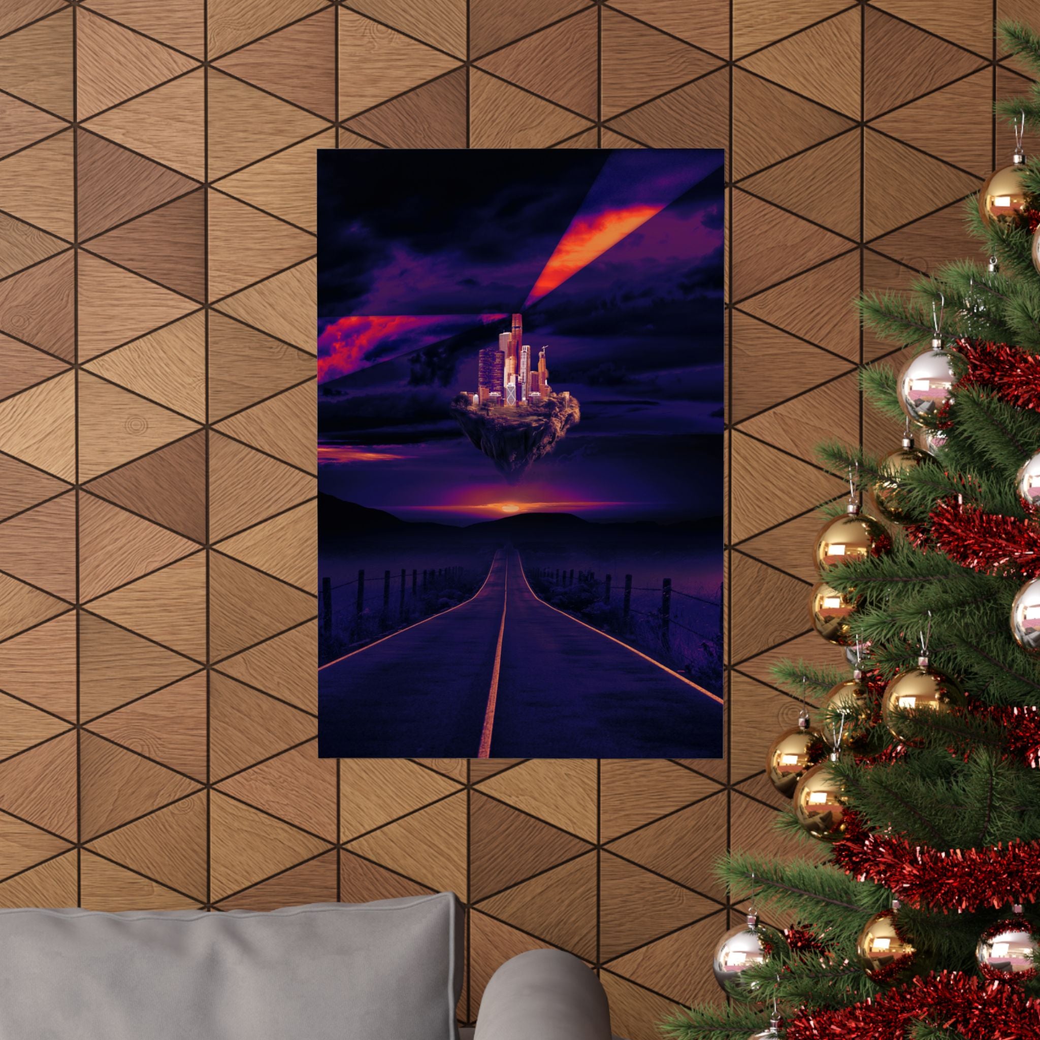 Abandoned Desert City Poster - Dystopian Sci-Fi Art Print