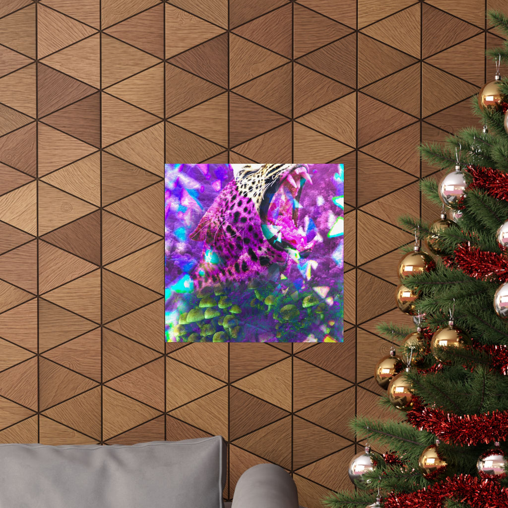 Trippy Cheetah Matte Poster Print