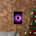 Purple Pink Wormhole Poster Print - Cosmic Vortex Art