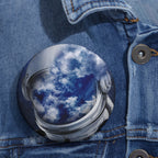 Astronaut Nebula Pin - Cosmic Space Art Button