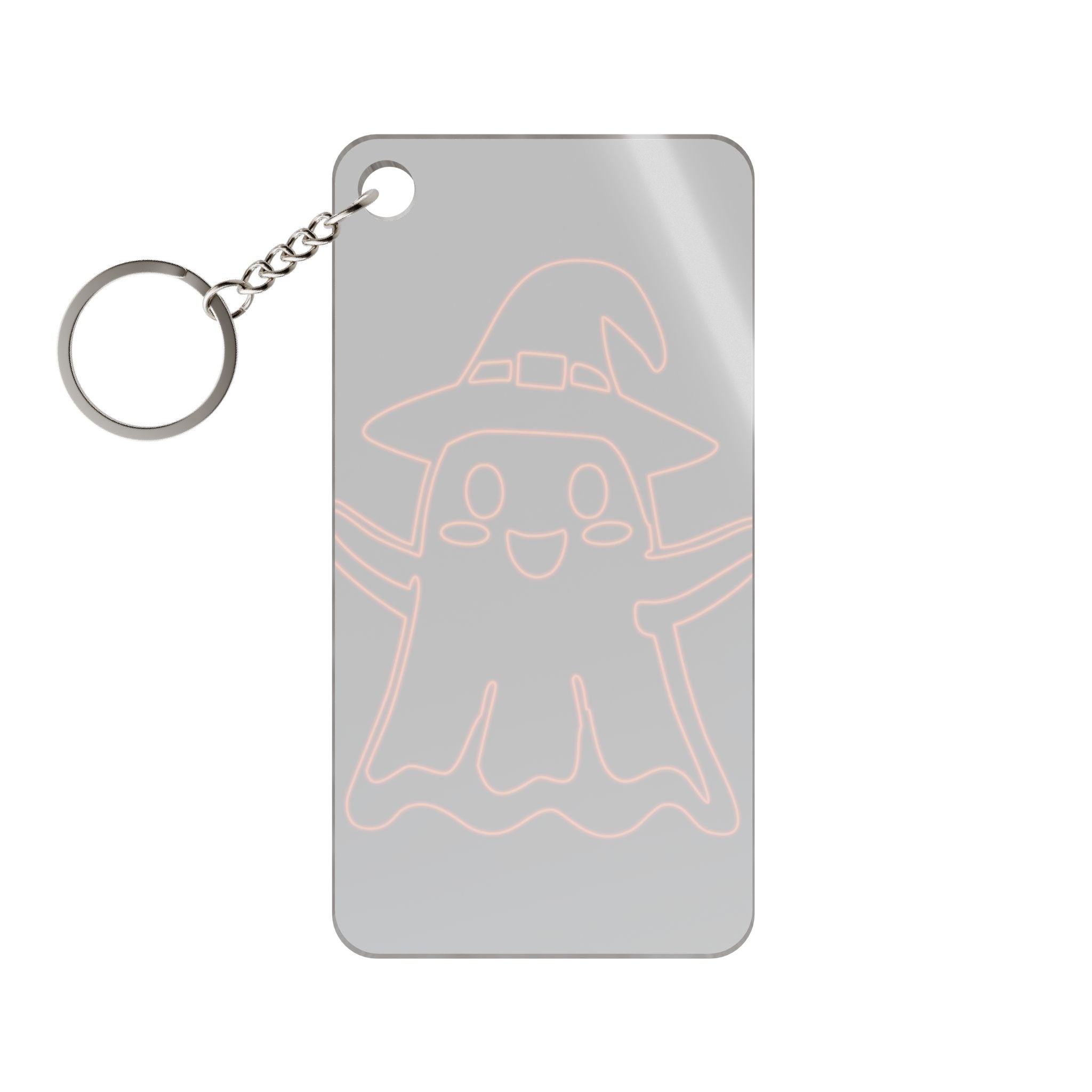 Cute Ghost Keychain - Halloween Acrylic Art Charm