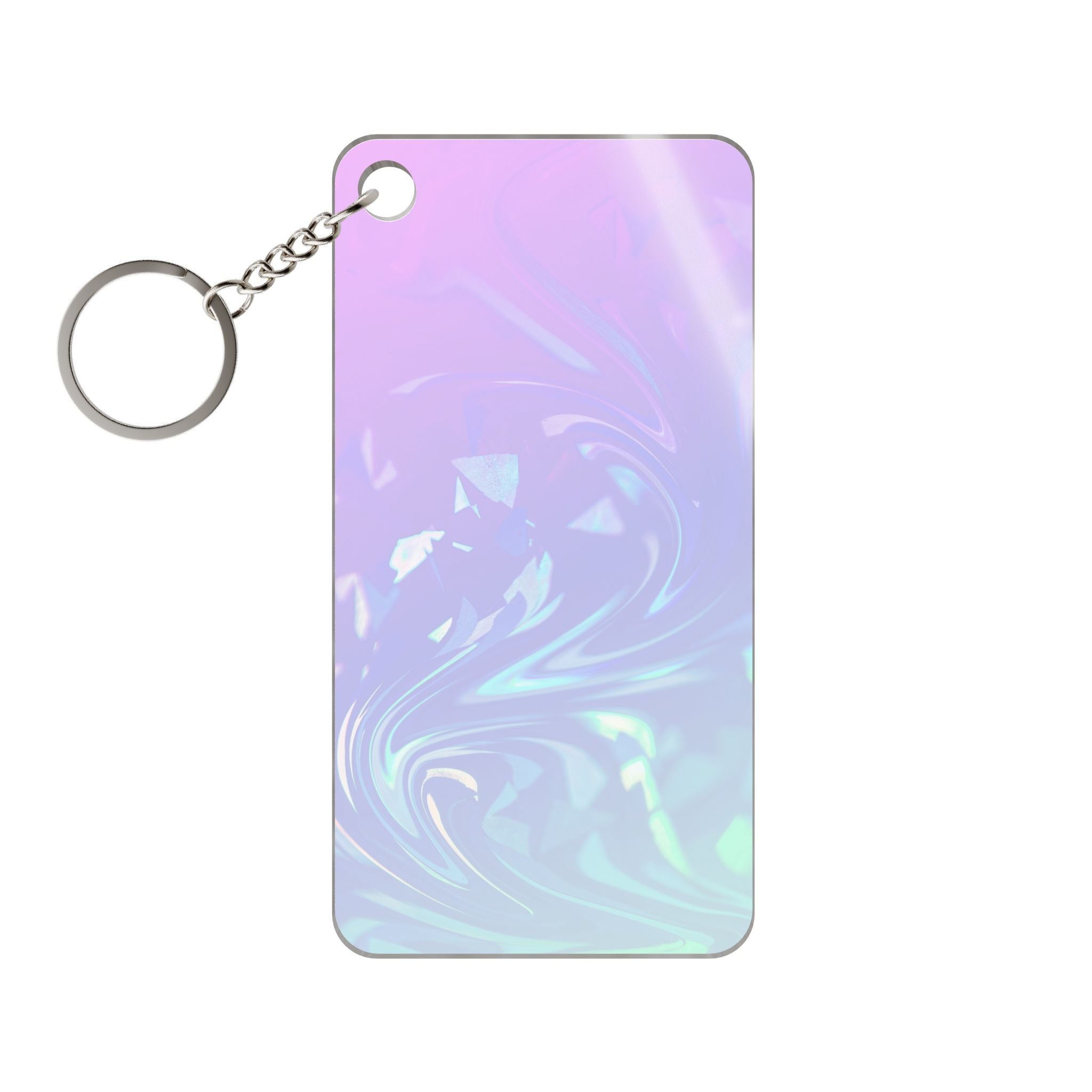 Trippy Holographic Acrylic Charm Keychain