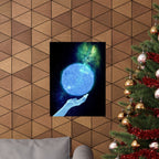 Solar Hand Poster - Abstract Spiritual Cosmic Art Print