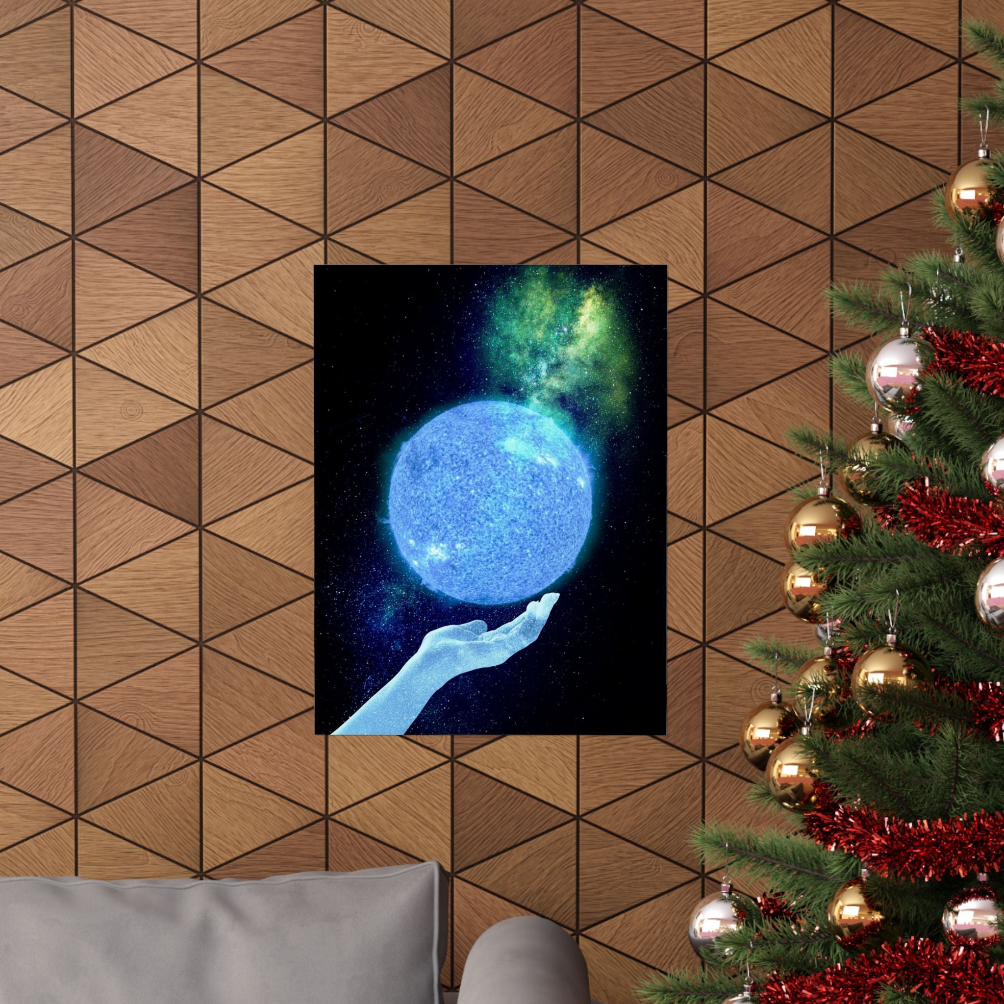Solar Hand Poster - Abstract Spiritual Cosmic Art Print