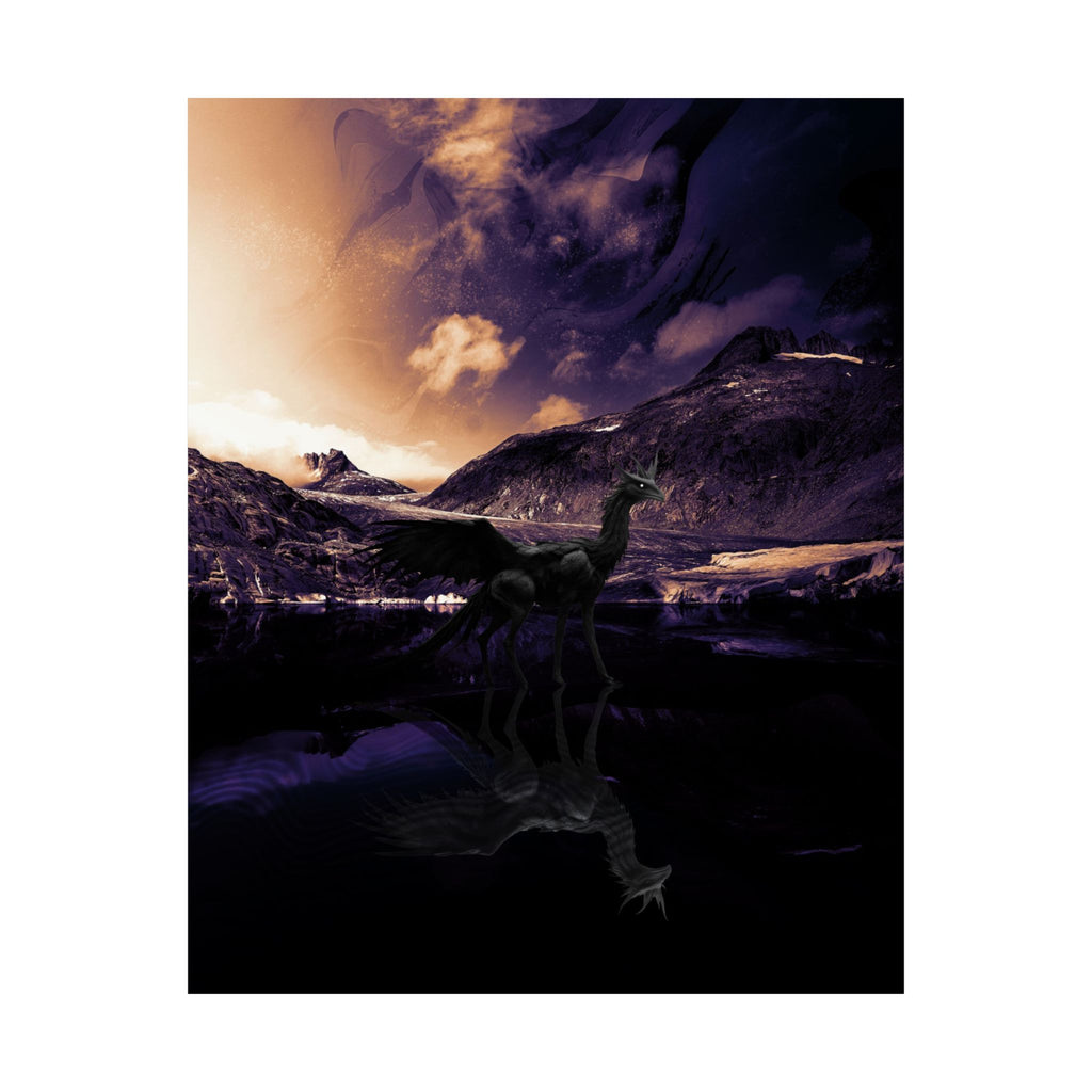 Baby Winged Dragon Poster Print - Fantasy Creature Art