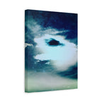 Sunset Space Mountains Canvas Art | Retro Vaporwave Galactic Landscape Wall Decor