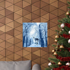 Cosmic Deer Poster - Celestial Animal Art Print