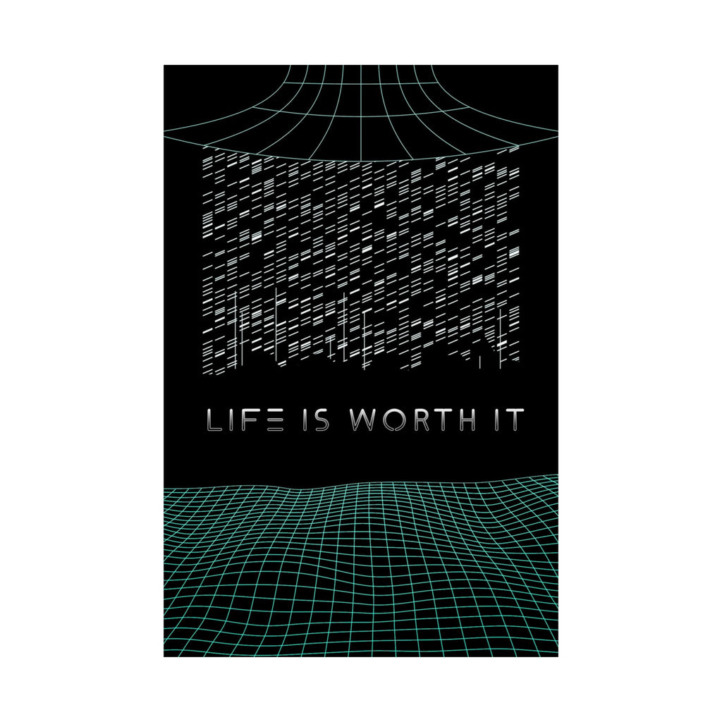 Life Is Worth It Poster - Modern Symbolic Art Print