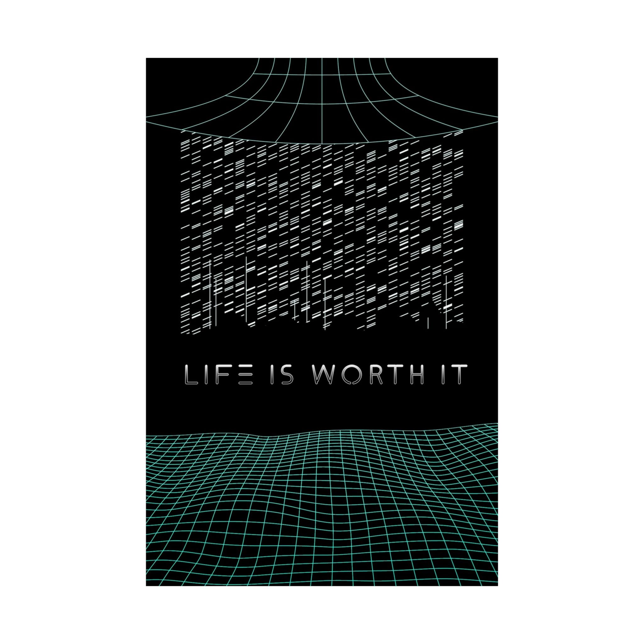 Life Is Worth It Poster - Modern Symbolic Art Print