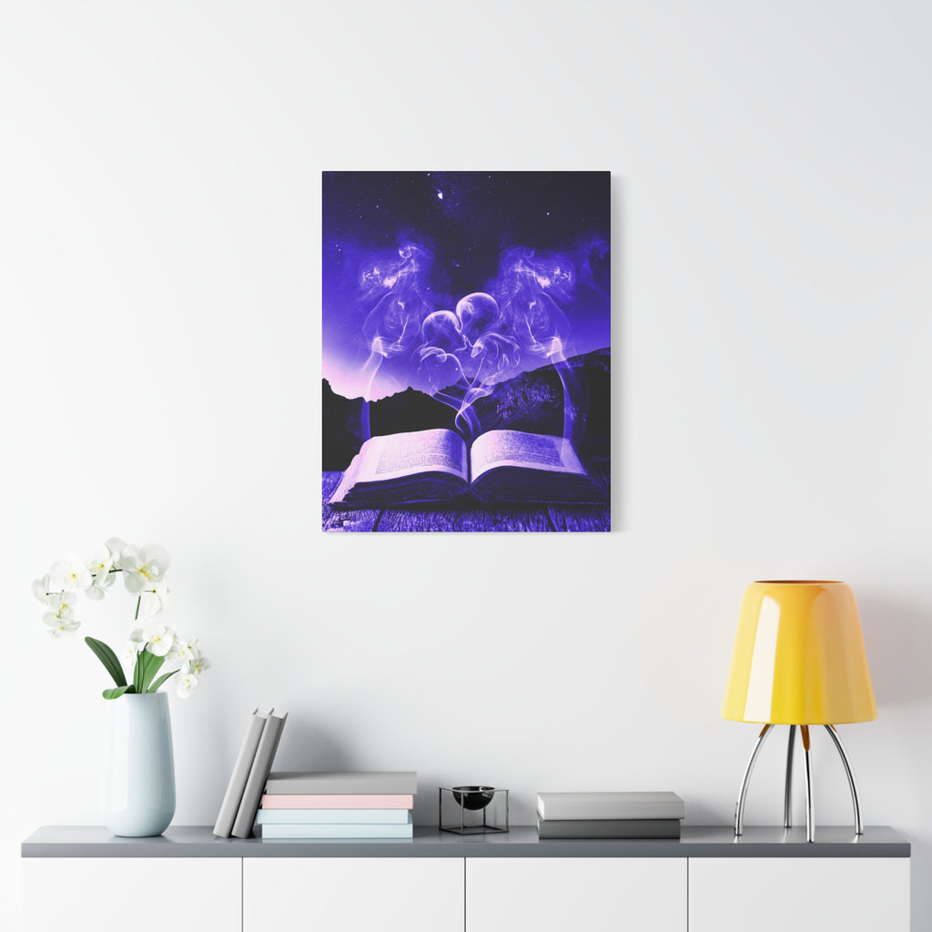 Magic Book Love Spell Canvas Wall Art - Witchy Fantasy Decor