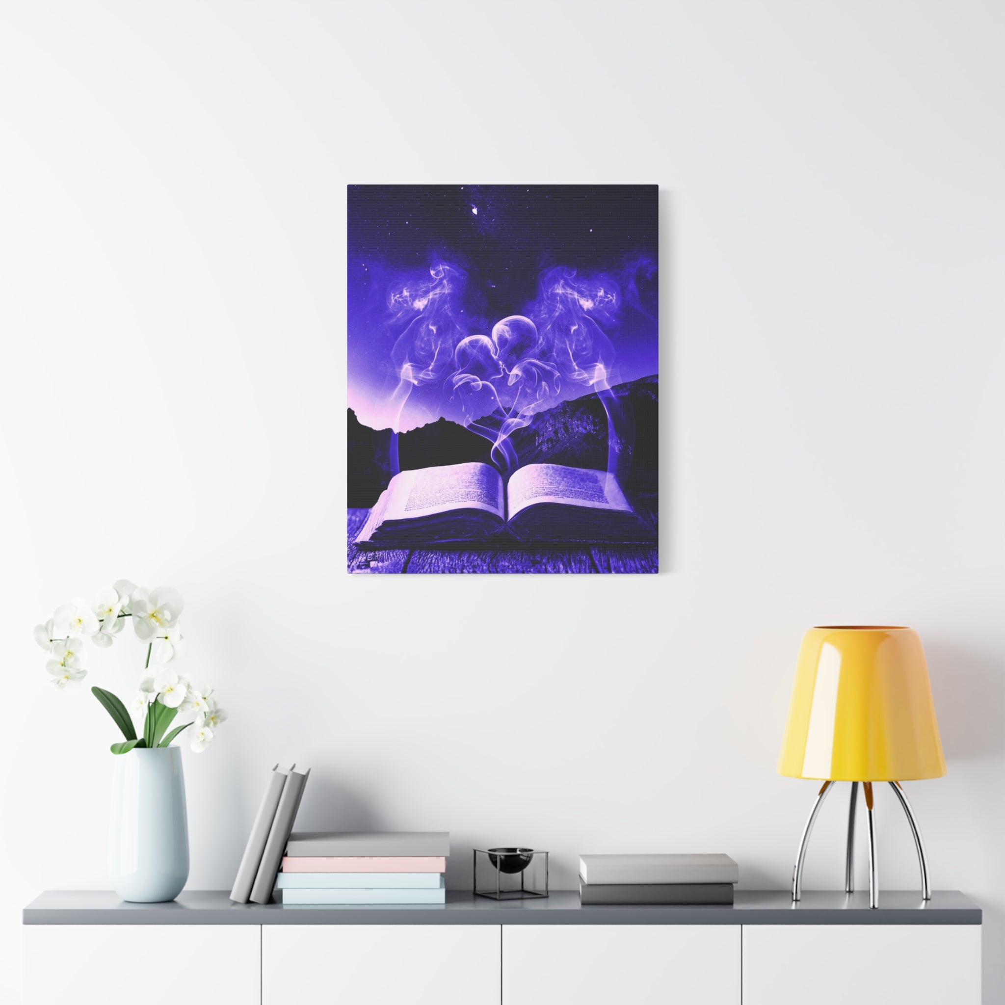 Magic Book Love Spell Canvas Wall Art - Witchy Fantasy Decor