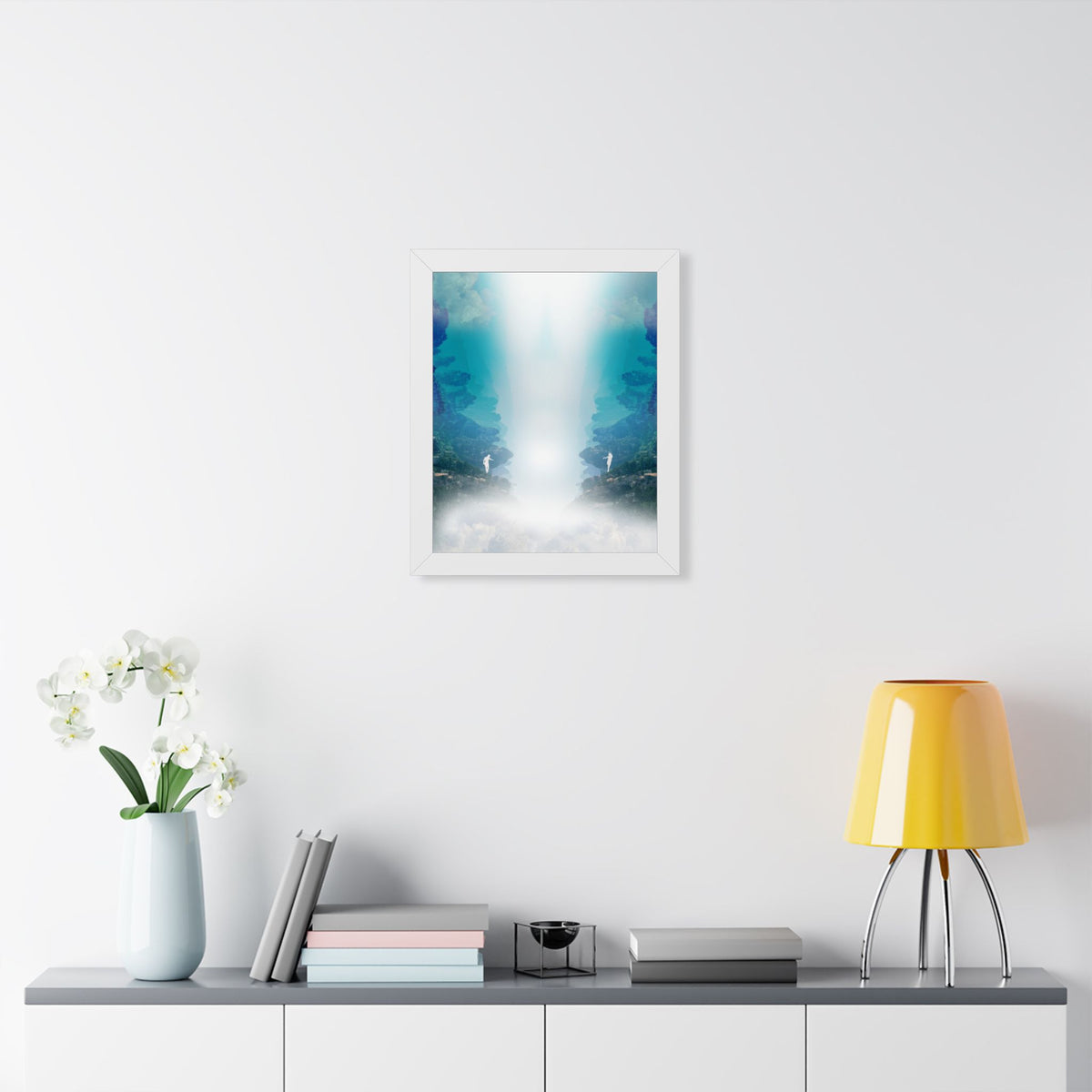 Lost Lovers Framed Poster - Couple Surreal Landscape Wall Art
