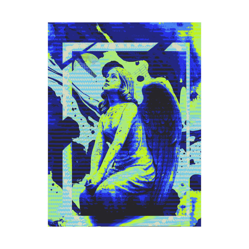 Stone Angel Vaporwave Matte Poster Print