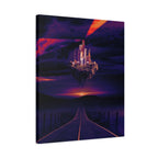 Abandoned City Canvas Wall Art - Sci-Fi Desert Ruins Decor