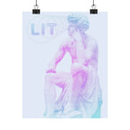 Lit Thinker Poster - Psychedelic Abstract Portrait Art Print
