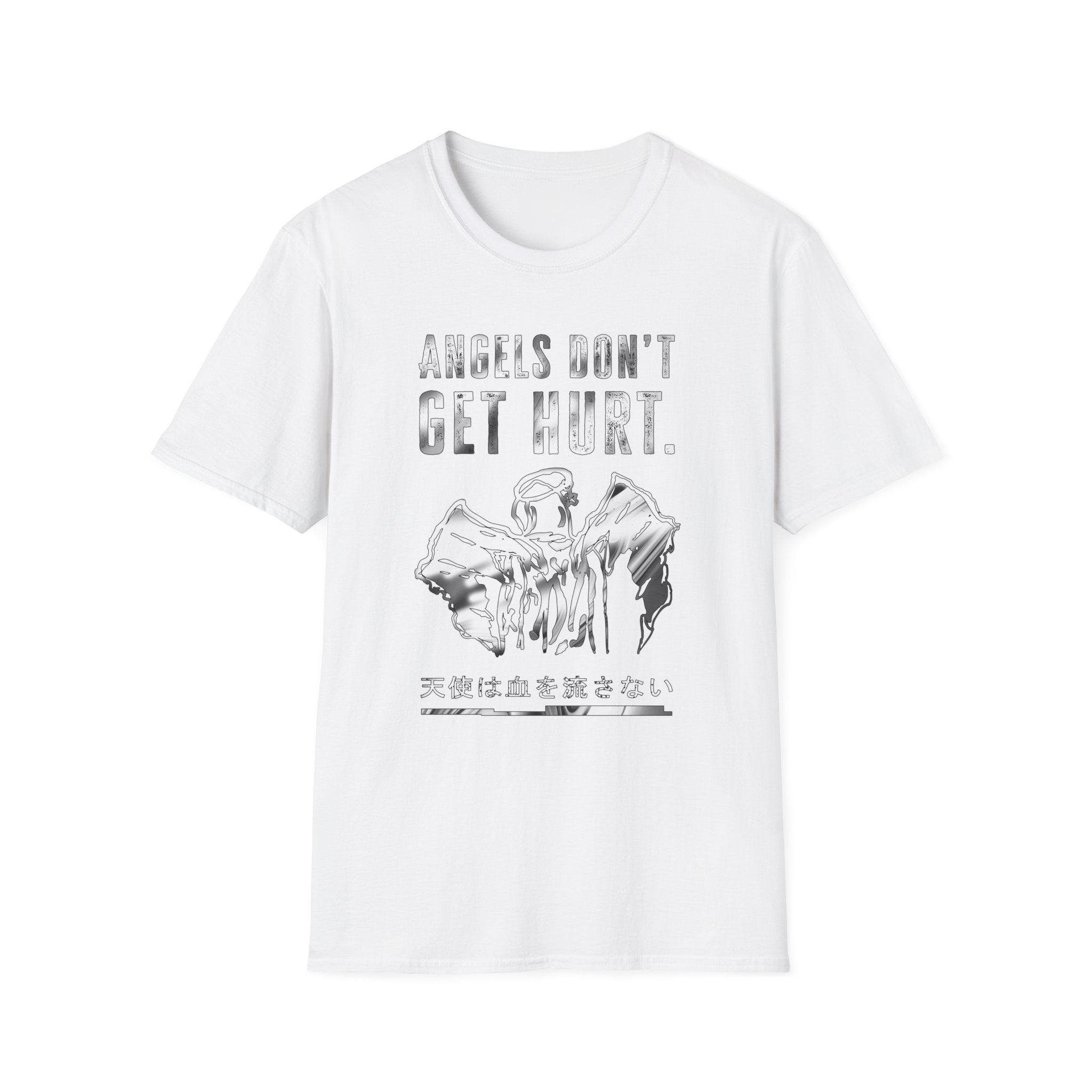 Angels Don't Get Hurt Graphic Tee - Grunge Statement Shirt