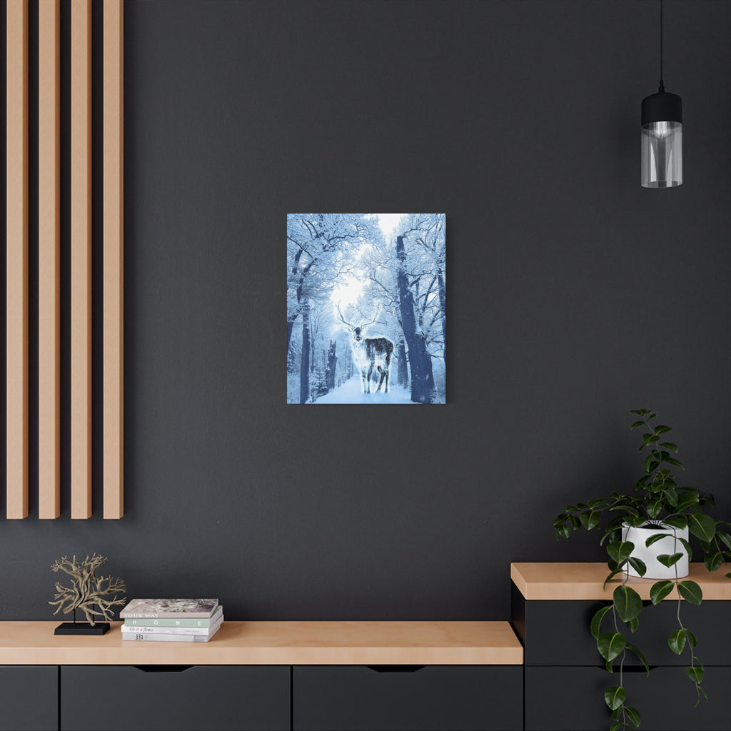 Cosmic Deer Canvas Wall Art - Celestial Animal Decor